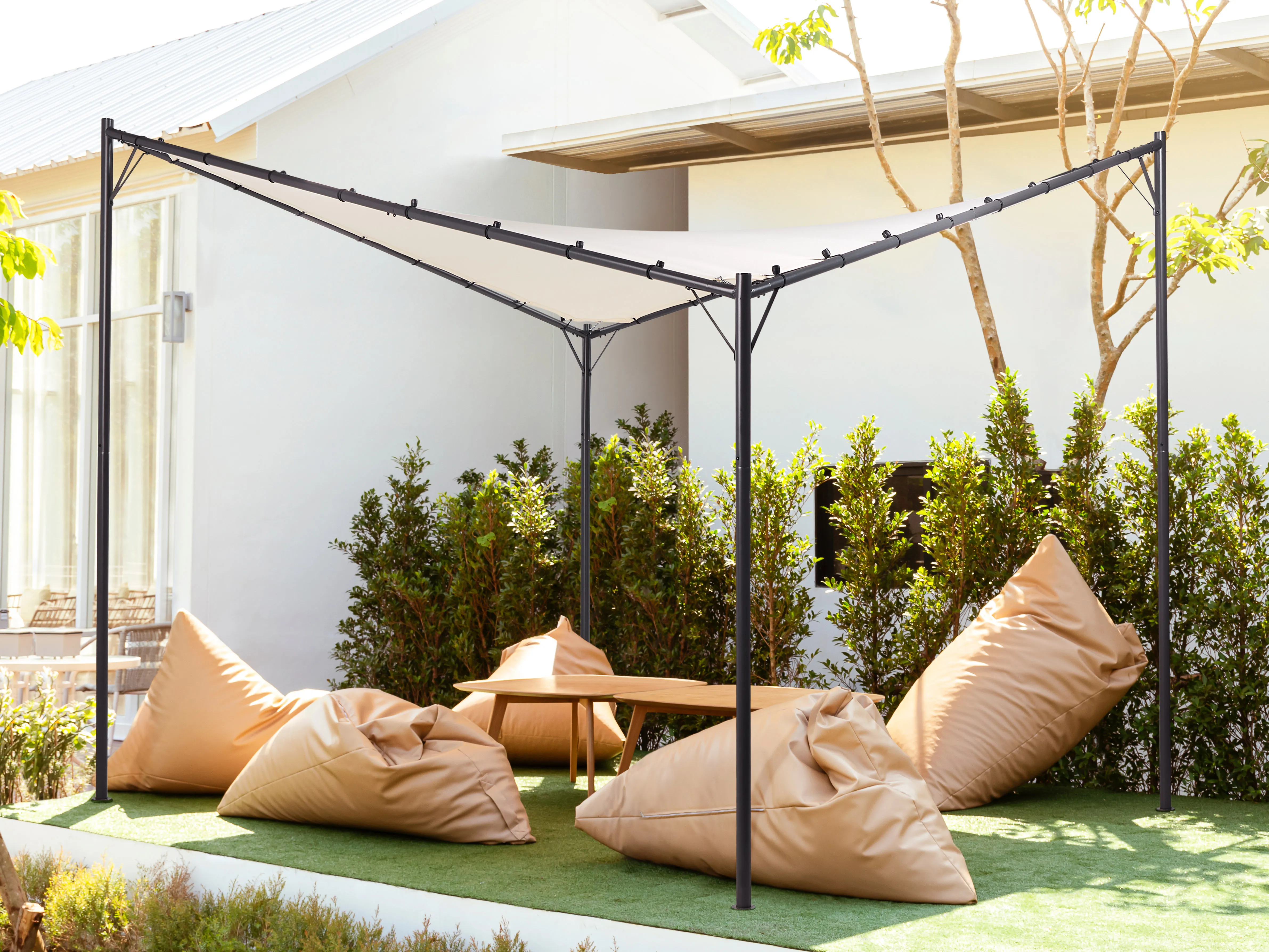 Gazebo AVENTINE Metal 300 cm 300 cm Beige