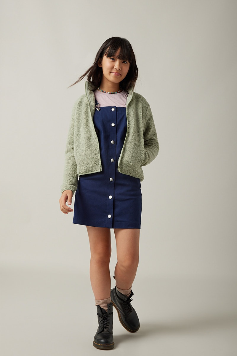 Hello Franki Sherpa Zip Front Jacket for girls