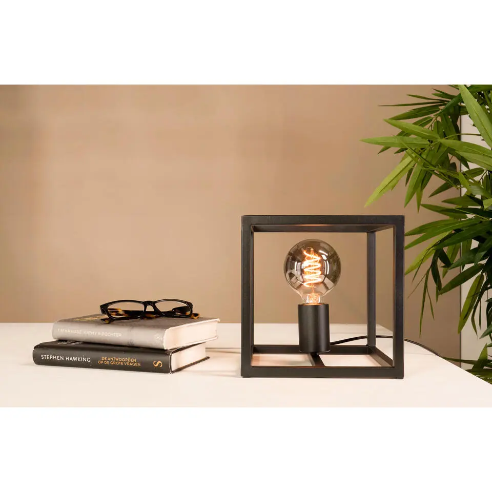 EGLO Eldrick tafellamp - E27(excl.) - industrieel - 20cm - Metaal - Zwart