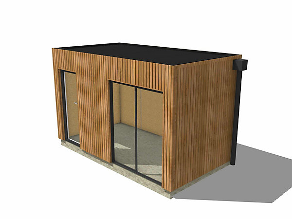 Annexe de jardin à louer en bois 4,4 x 2,4 x 2,7 m