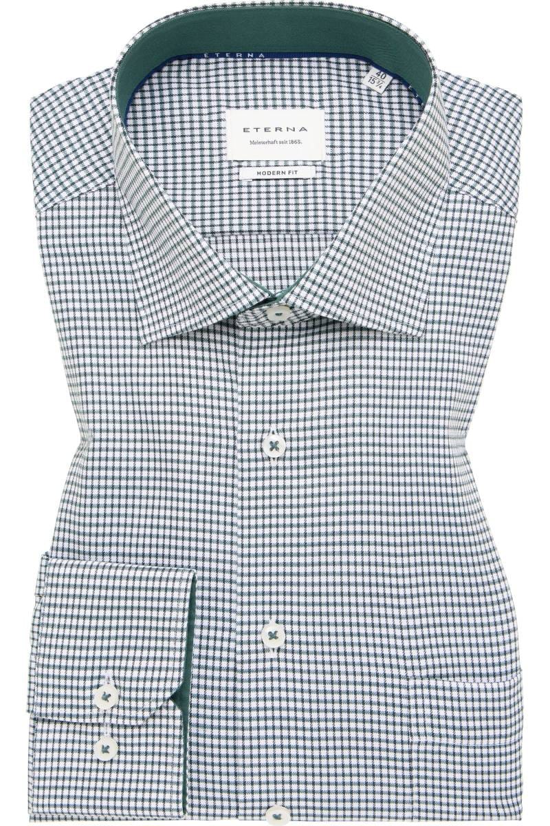 ETERNA Modern Fit Hemd grün, Kariert