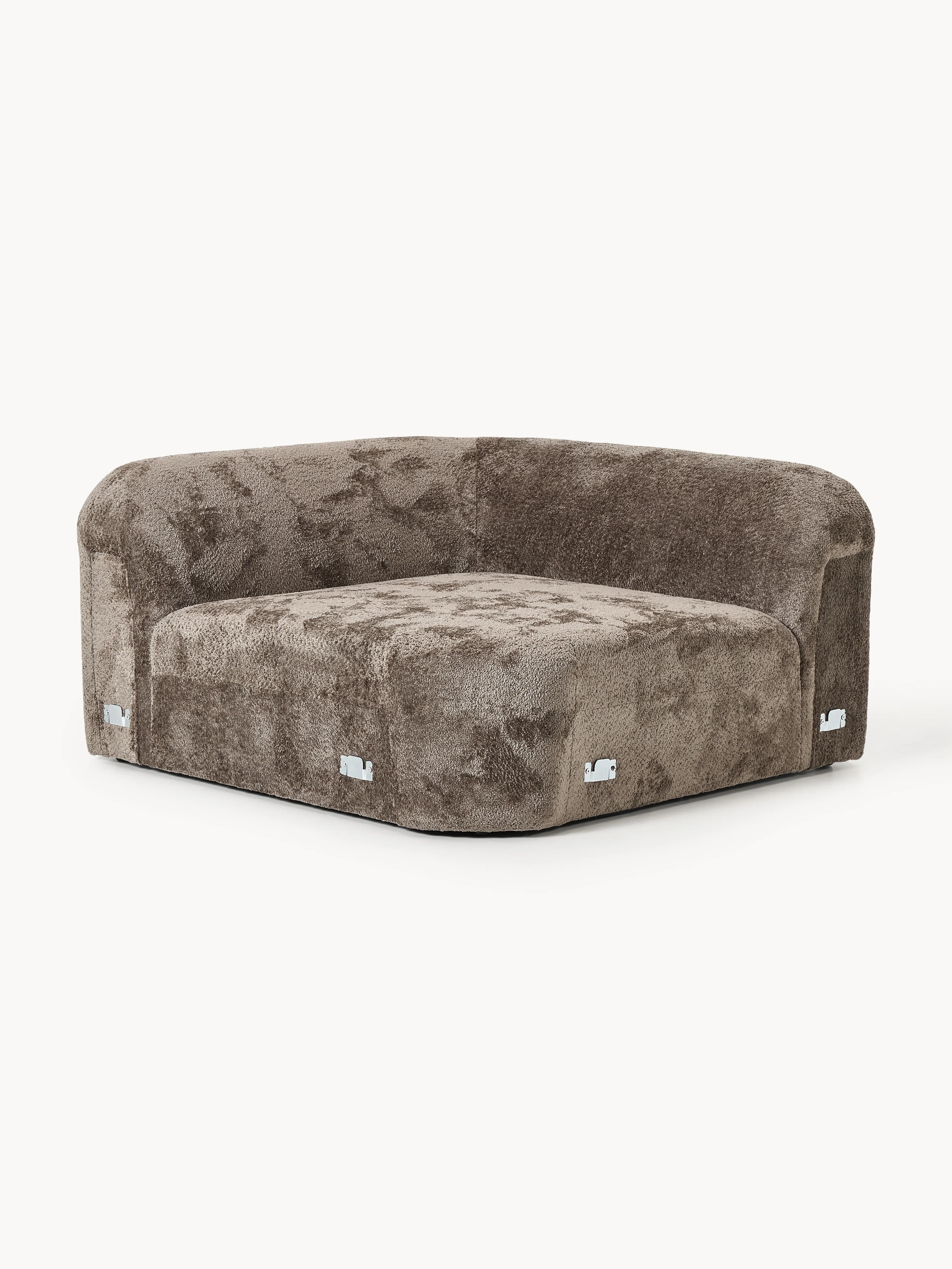 Rundes Teddy-Bouclé-Eckmodul Wolke