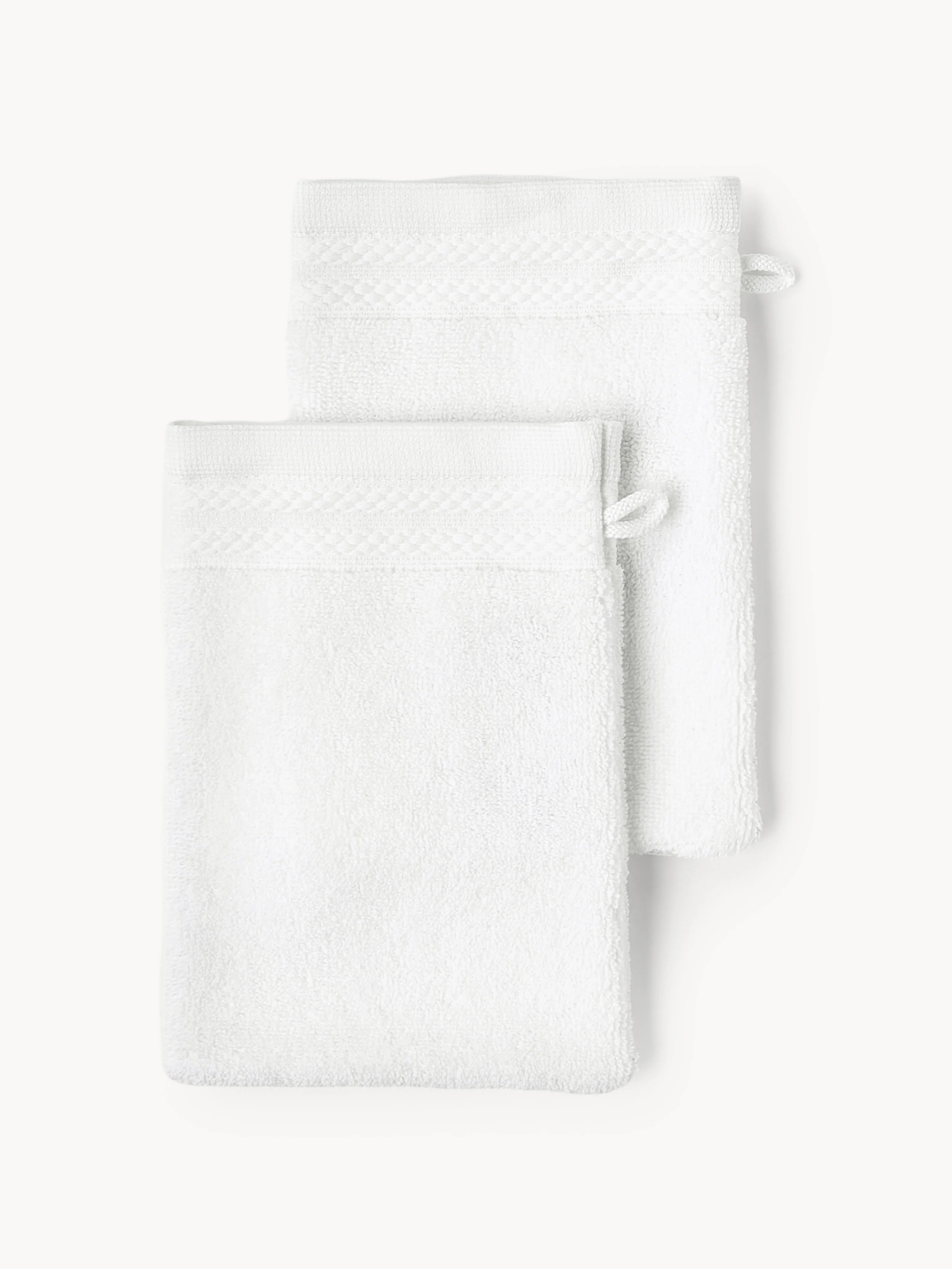 Waschhandschuhe Premium aus Bio-Baumwolle, 2er-Set