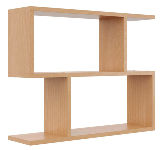 Minimalistyczna półka ścienna w kolorze buk - Veska