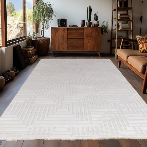 Dywan nowoczesny 3D Sahara ornament kremowy 120 cm x 170 cm