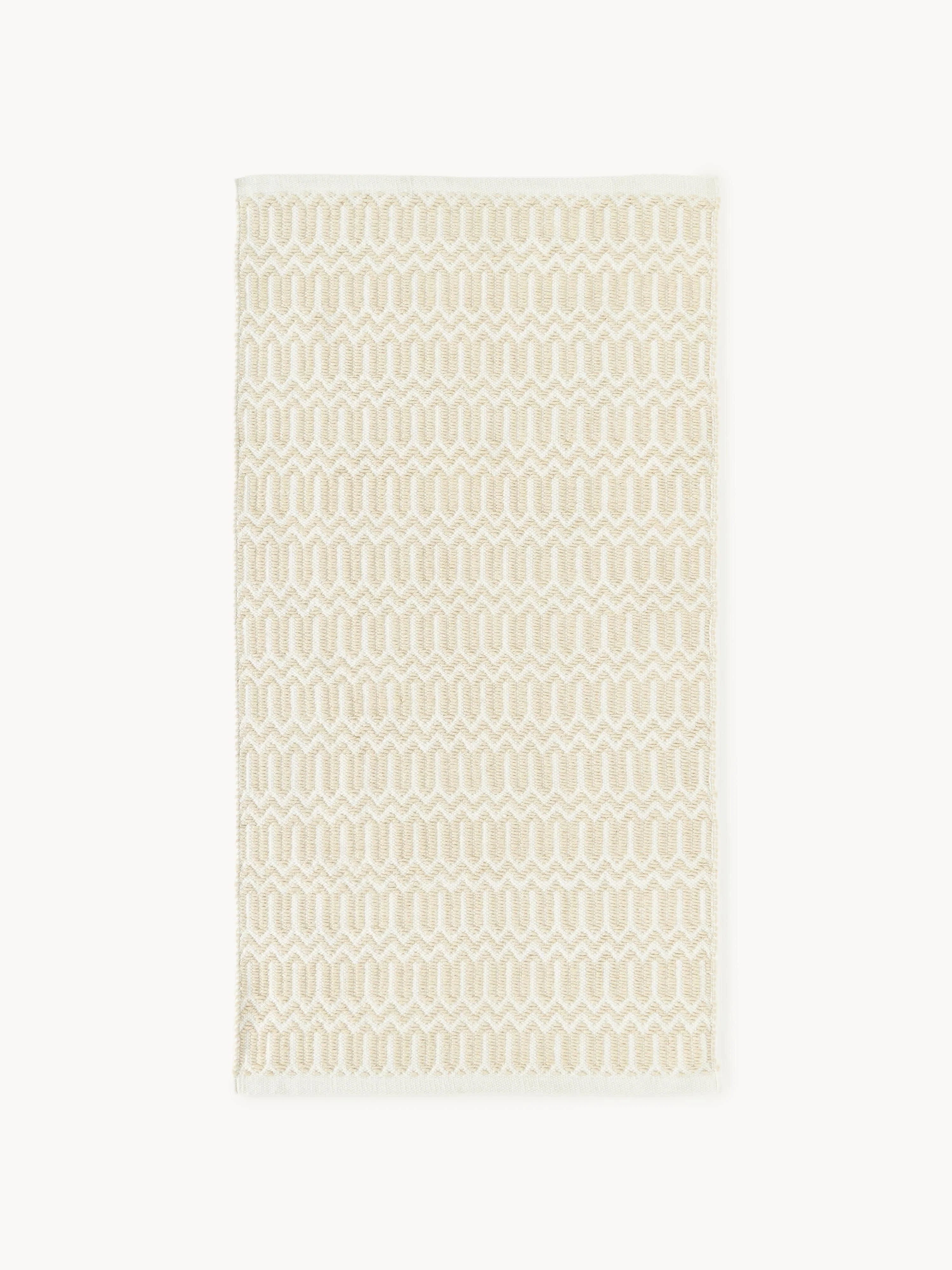 Handgewebter Indoor & Outdoor-Teppich Rune mit geometrischem Muster