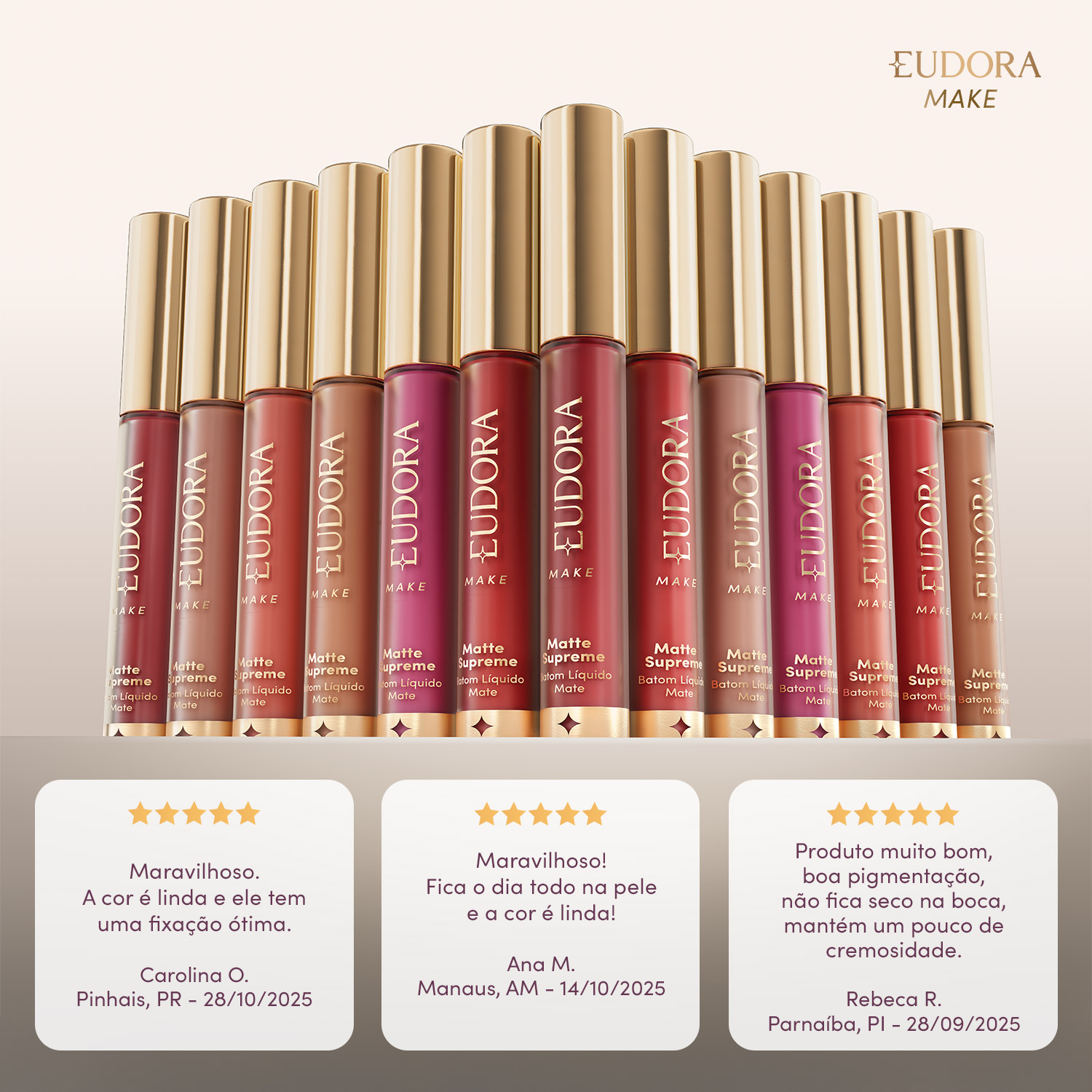 Batom Líquido Matte Supreme Fúcsia Valioso 4,0ml