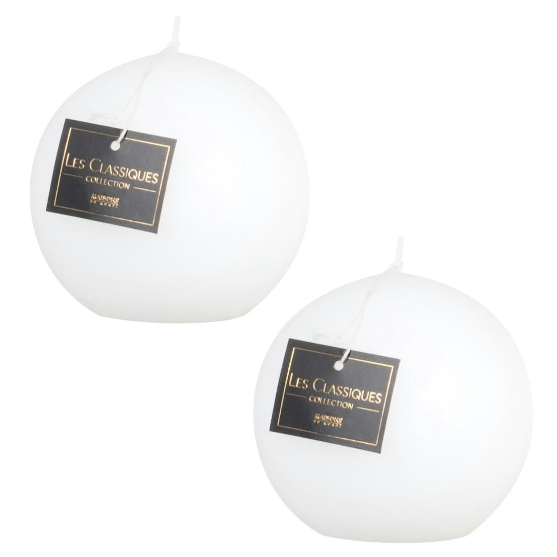 - Bougie boule blanche