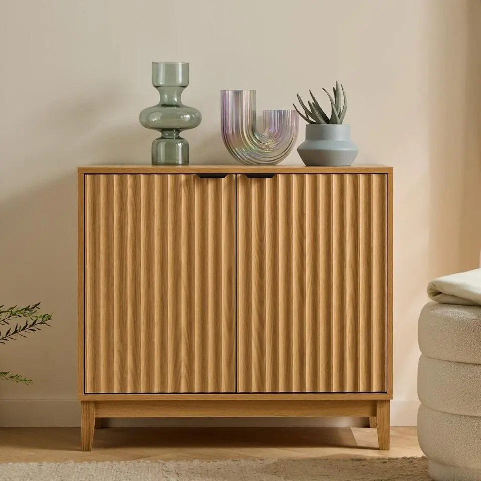 Calicosy - BOLOGNE Dressoir 2 deuren - Licht hout - 40x80x72 cm