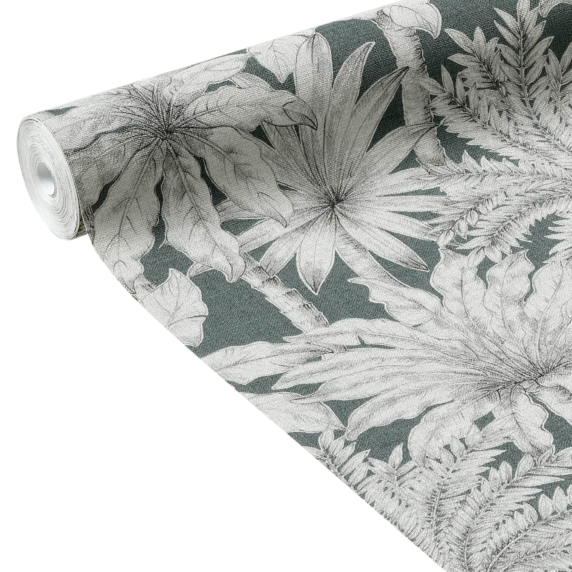 Papier peint intissé FLORENTINE PALM GARDEN vert céladon
