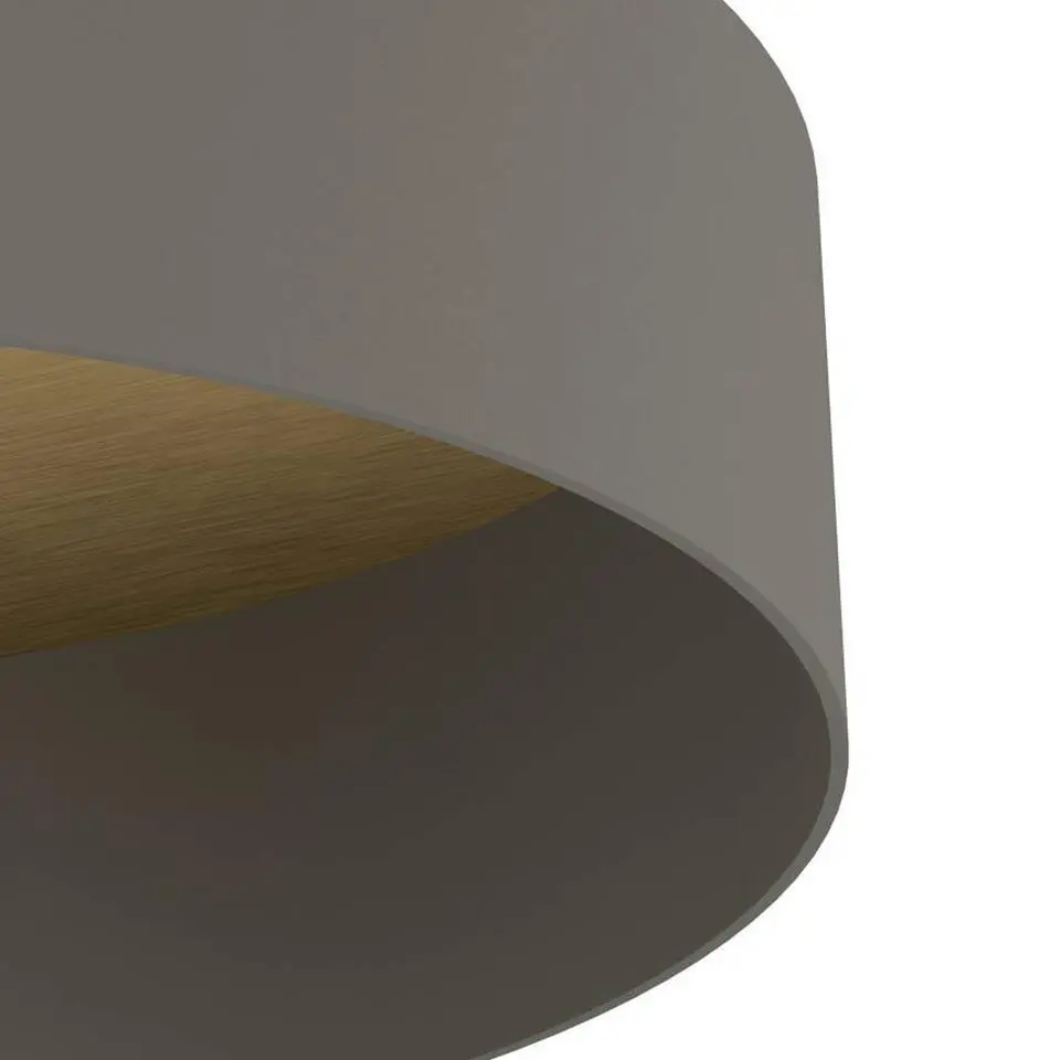 EGLO Duaia Plafondlamp - E27 - &Oslash; 42 cm - Grijs - Hout/Staal