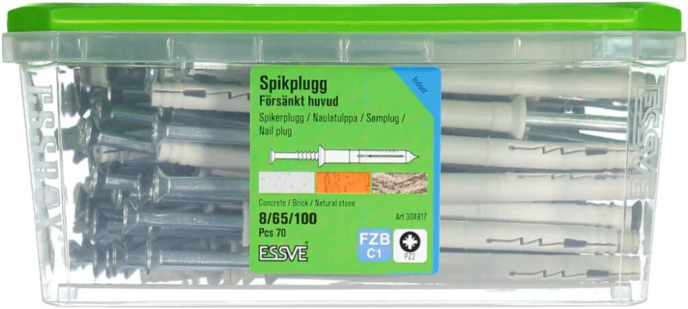 SPIKERPLUGG ESSVE 8X100MM 70STK