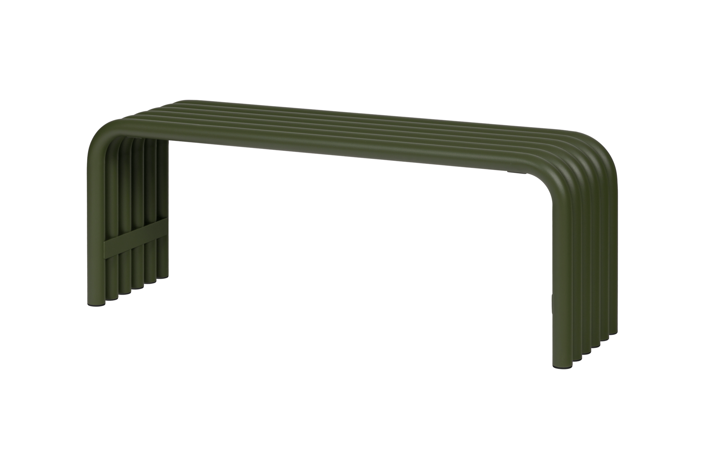 noo.ma Nokk Bench - Forest Green metalen designbank 115x33x44 cm