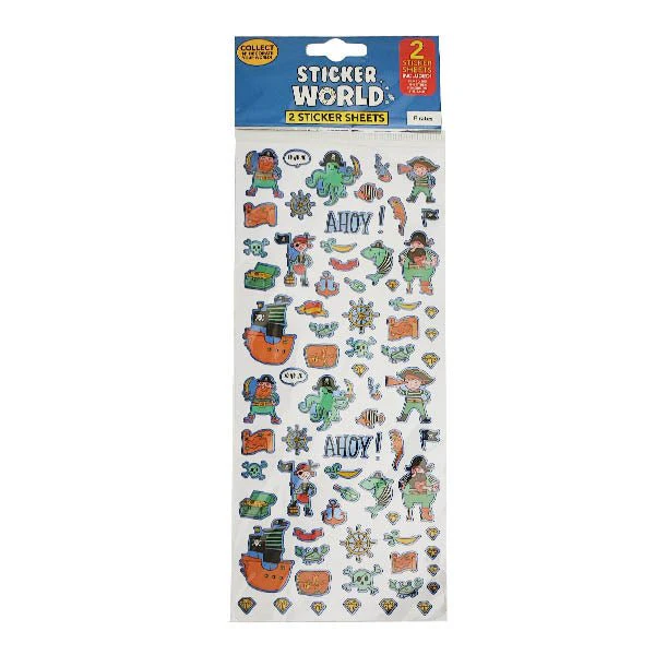 Sticker World Sheets Pirates 2 Pack