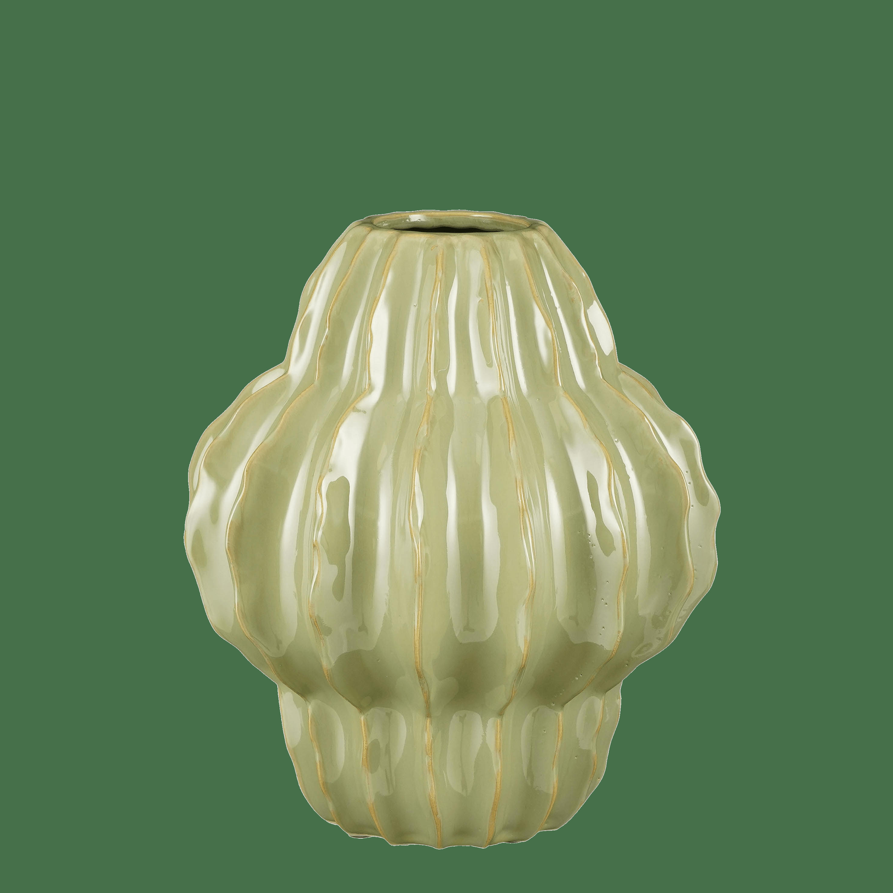 ALTEA - Vase en céramique vert clair H28