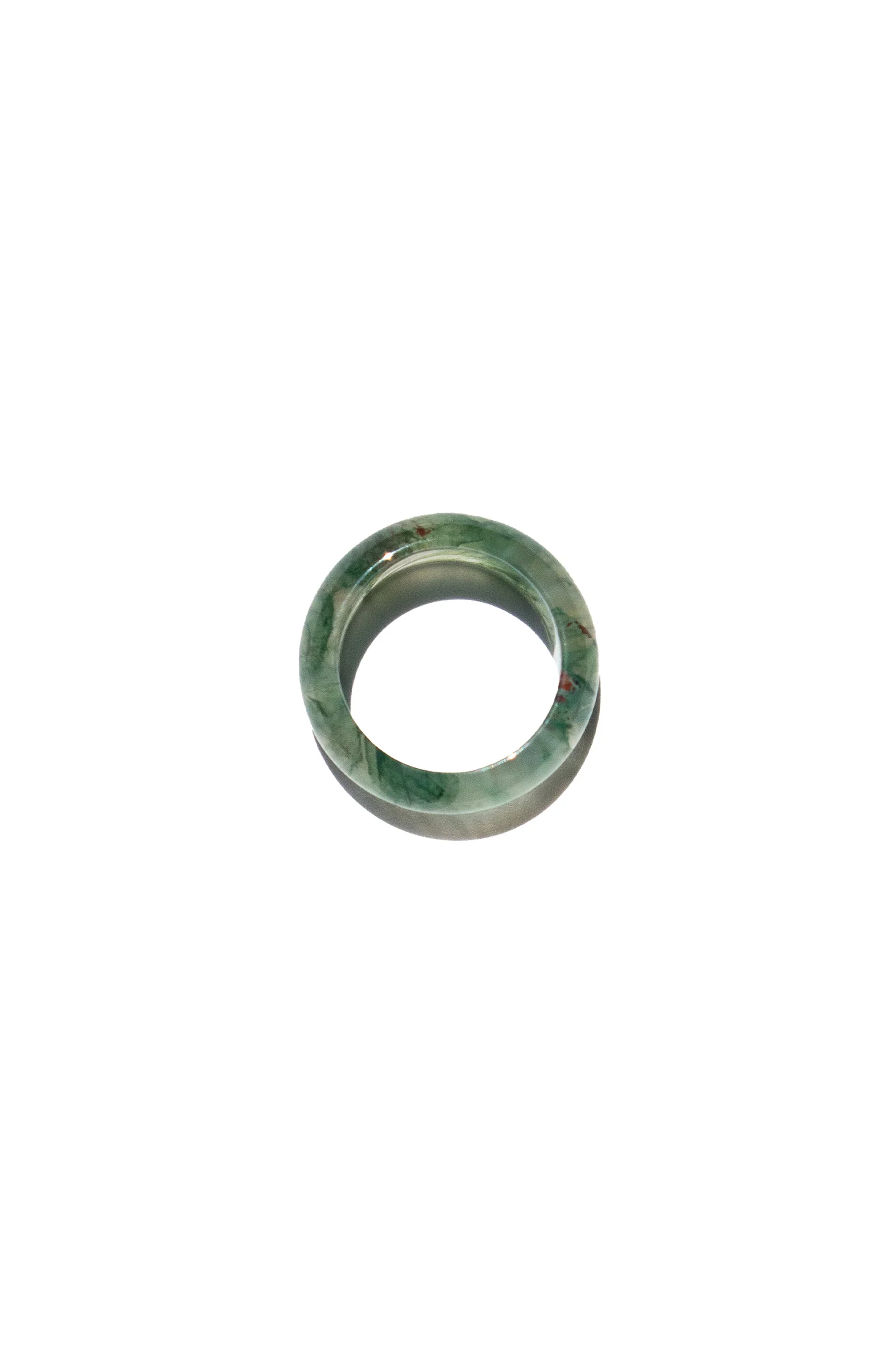 Seaweed  — Green Jade Stone Ring