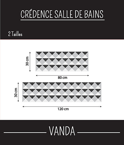 Crédence adhésive alu VANDA 120 cm x 30 cm Ma Nouvelle Déco