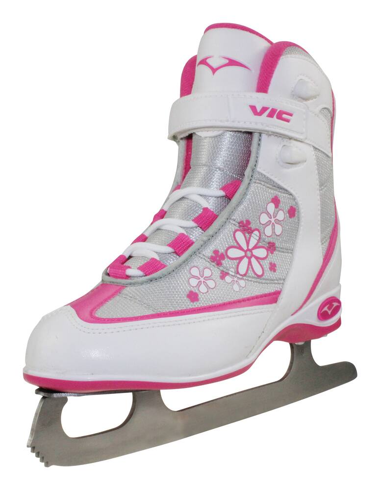 VIC Frost Recreational Ice Skates, Youth, White/Pink, Assorted Sizes
