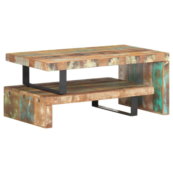 Stolik Kawowy Ława Stół Drewniany 90x50x40.80x50x20 Półka Do Salonu