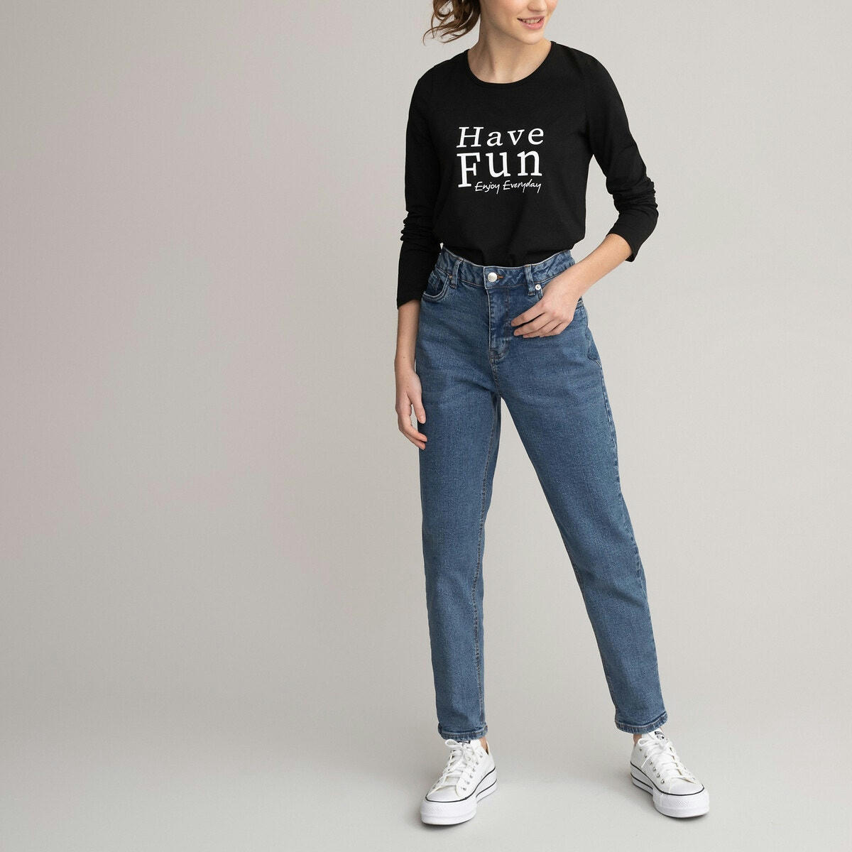 T-shirt long à manches longues imprimé