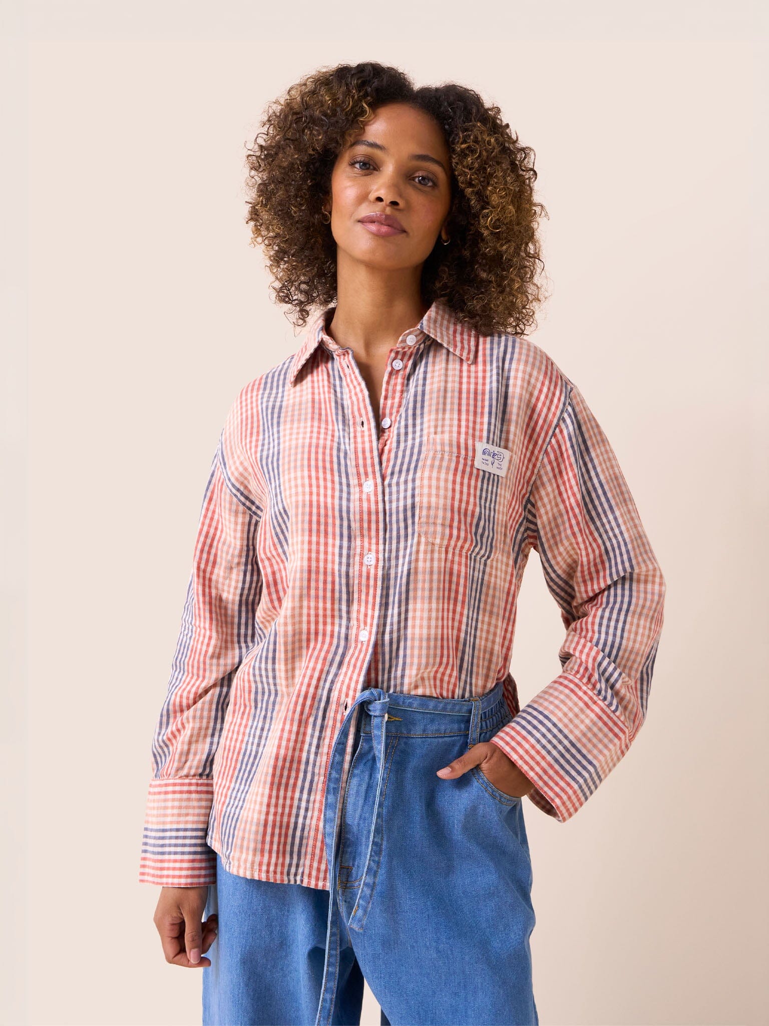 Beaumont Cotton Shirt in Multi Check