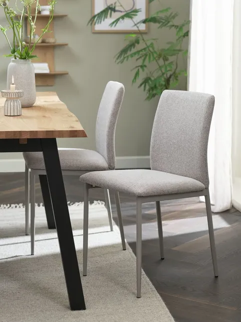 Spisebordsstol BRANDE beige stof