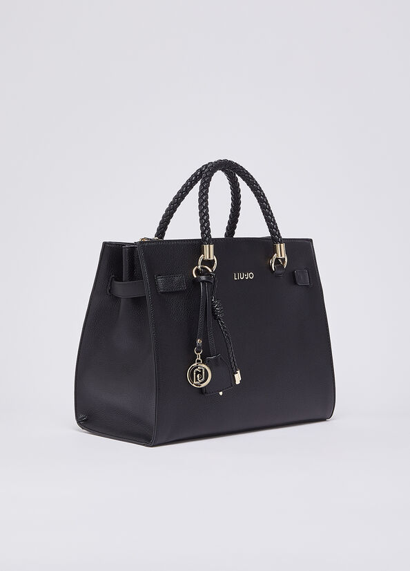 Borsa satchel media con charms