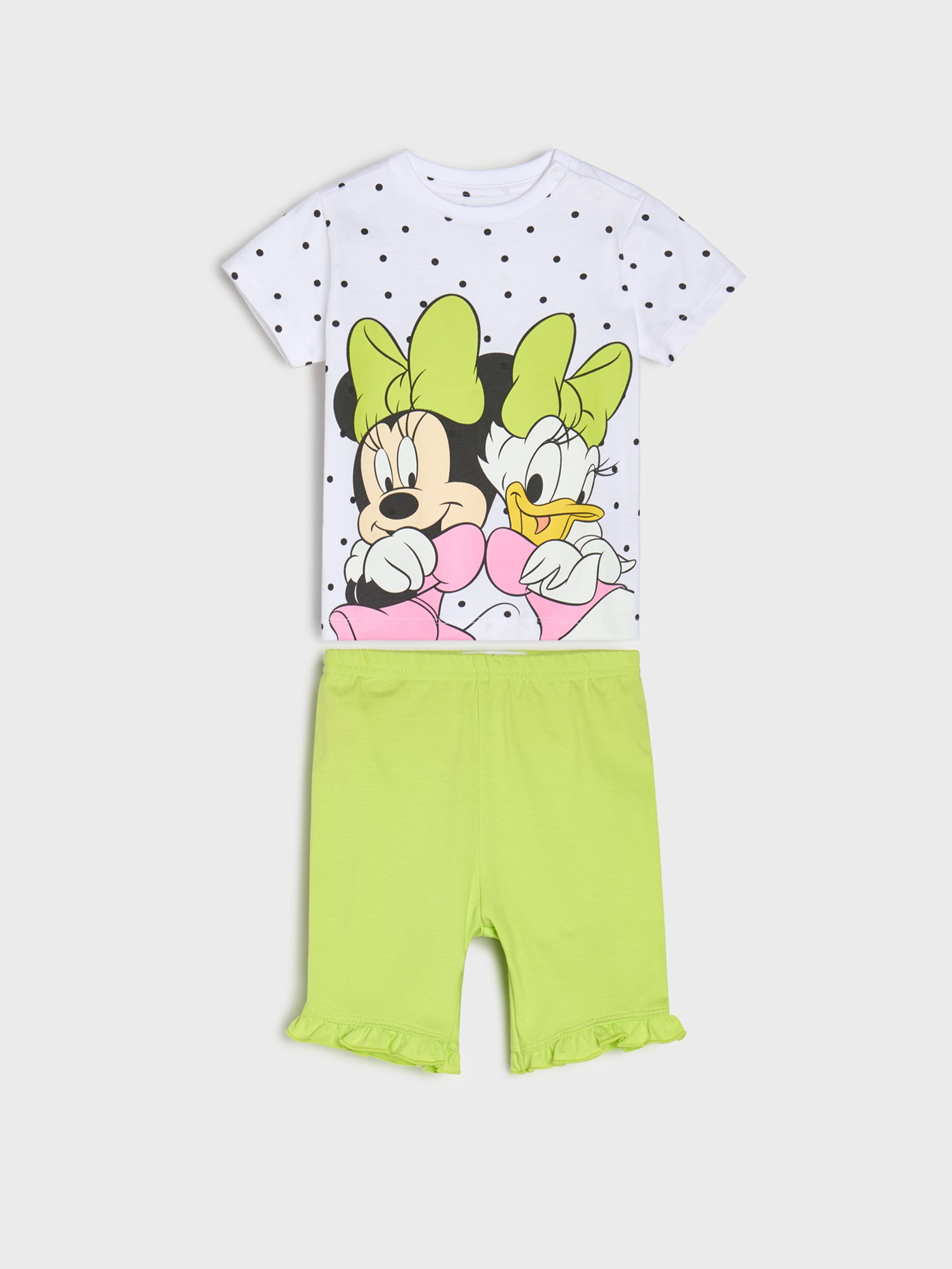 Bawełniany komplet: koszulka i kolarki Minnie Mouse