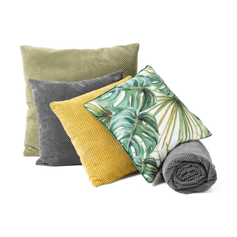 Sierkussen blokje - okergeel - 45x45 cm