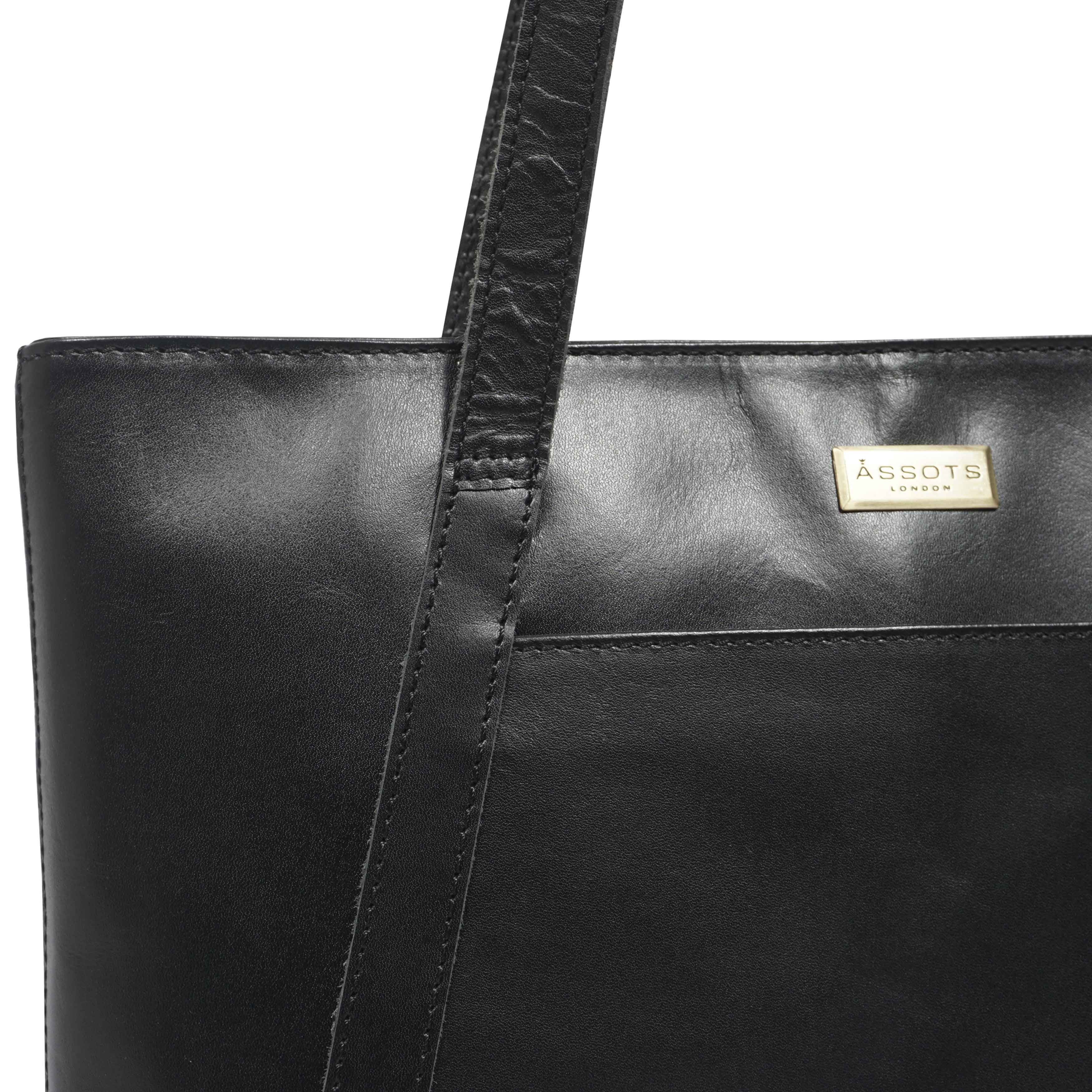 Assots London EVELYN' Real Leather Designer Tote Work Bag