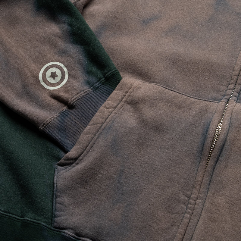 A Bathing Ape Hand Dye Shark Full Zip Hoodie - Green