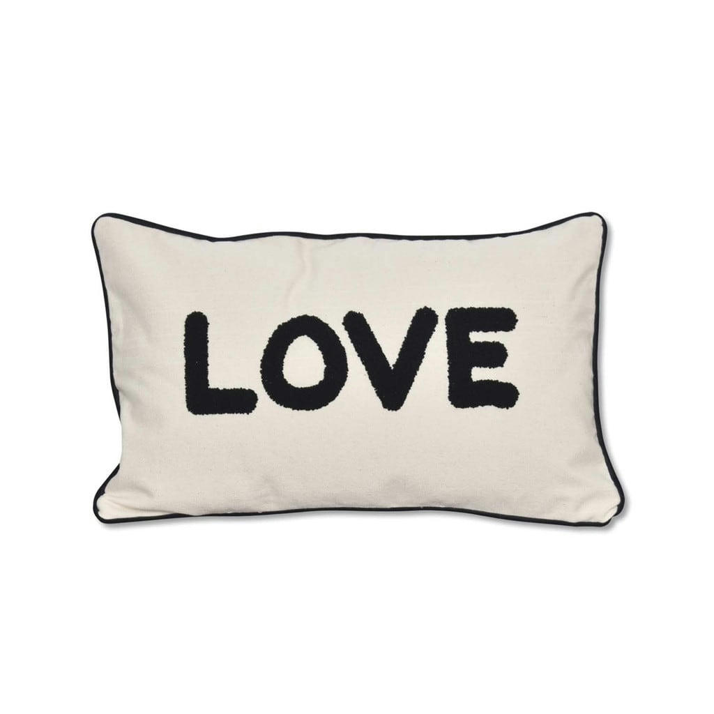 COUSSIN TOILE - Coussin love naturel L30cm