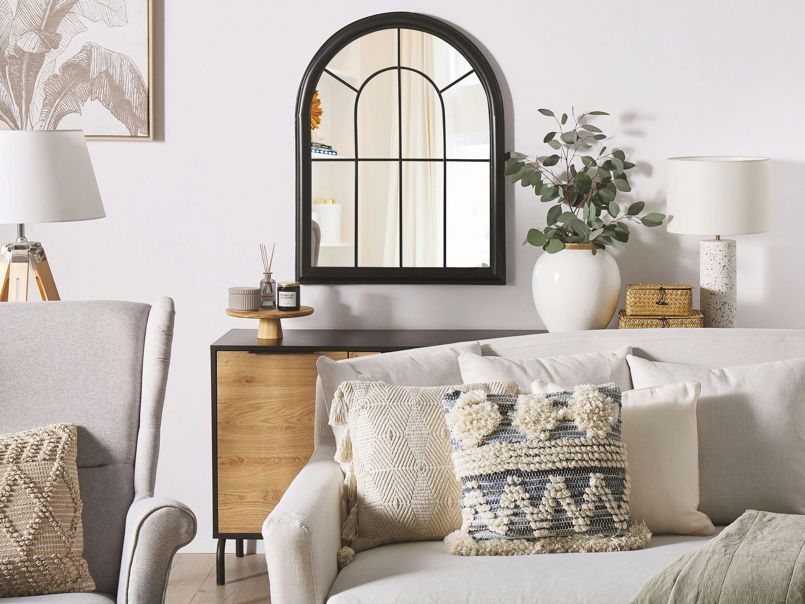 EMBRY - Miroir en métal noir 89x69