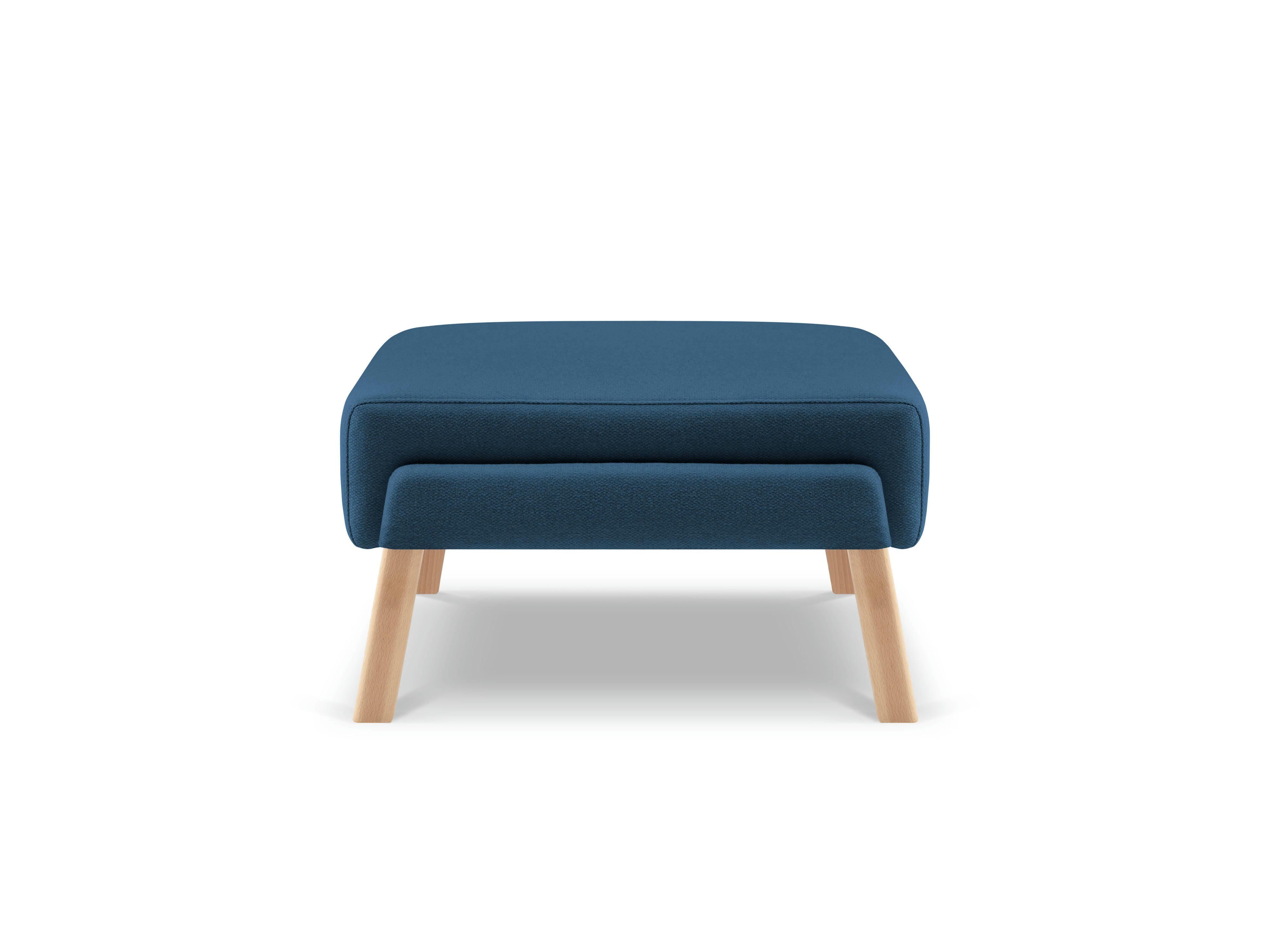 SALTO - Pouf en tissu structuré bleu