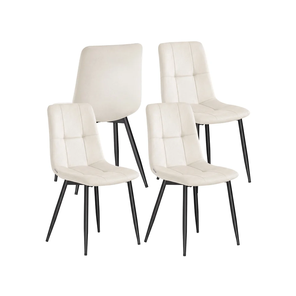Chaises de Salle à Manger Modernes en Velours Rembourrées
