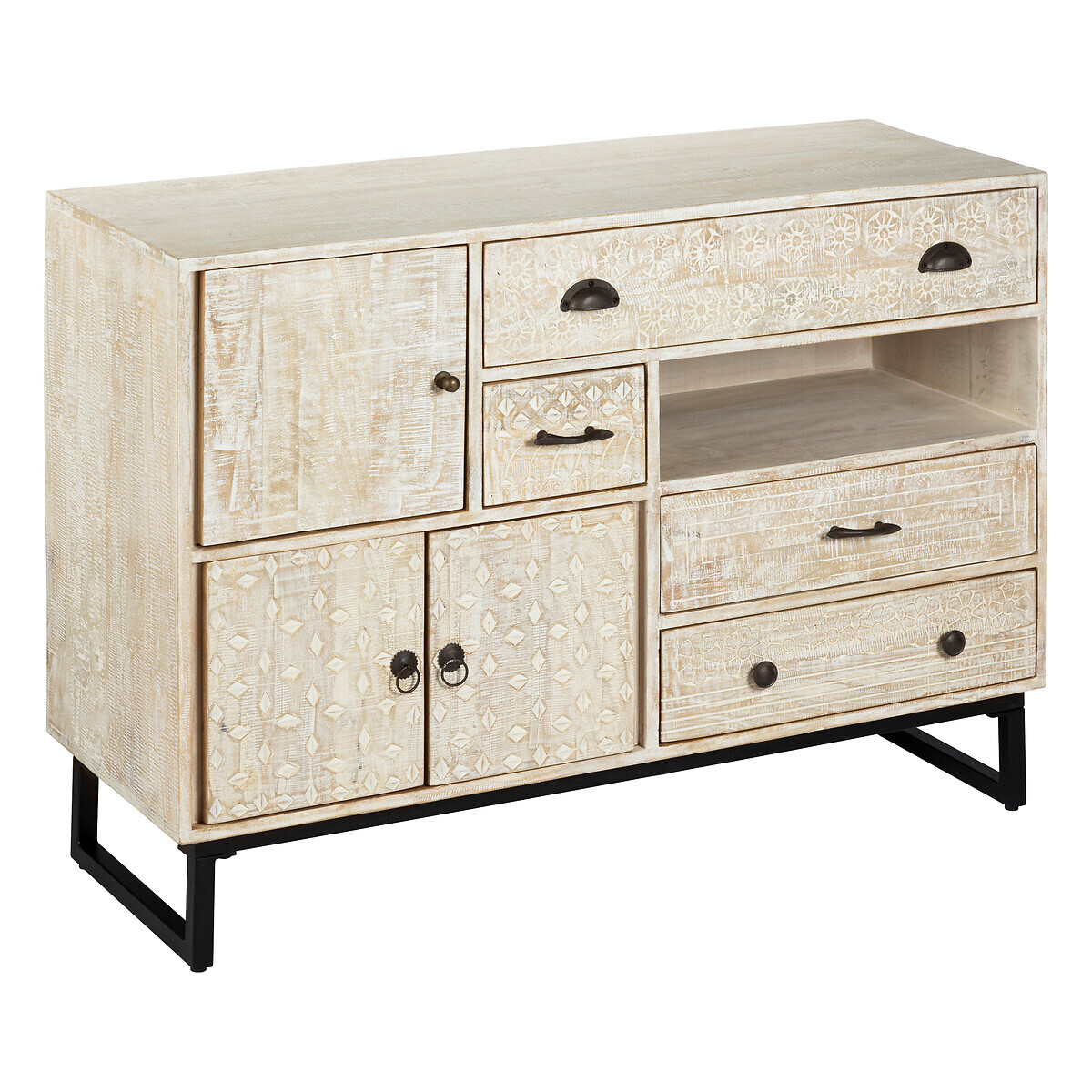 3-door Buffet "Ajay" Mango wood, 115x80 cm