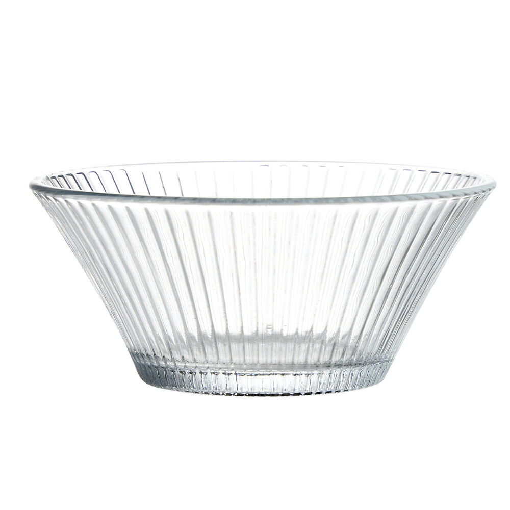 Coupelle en verre strié vert H5,4cm