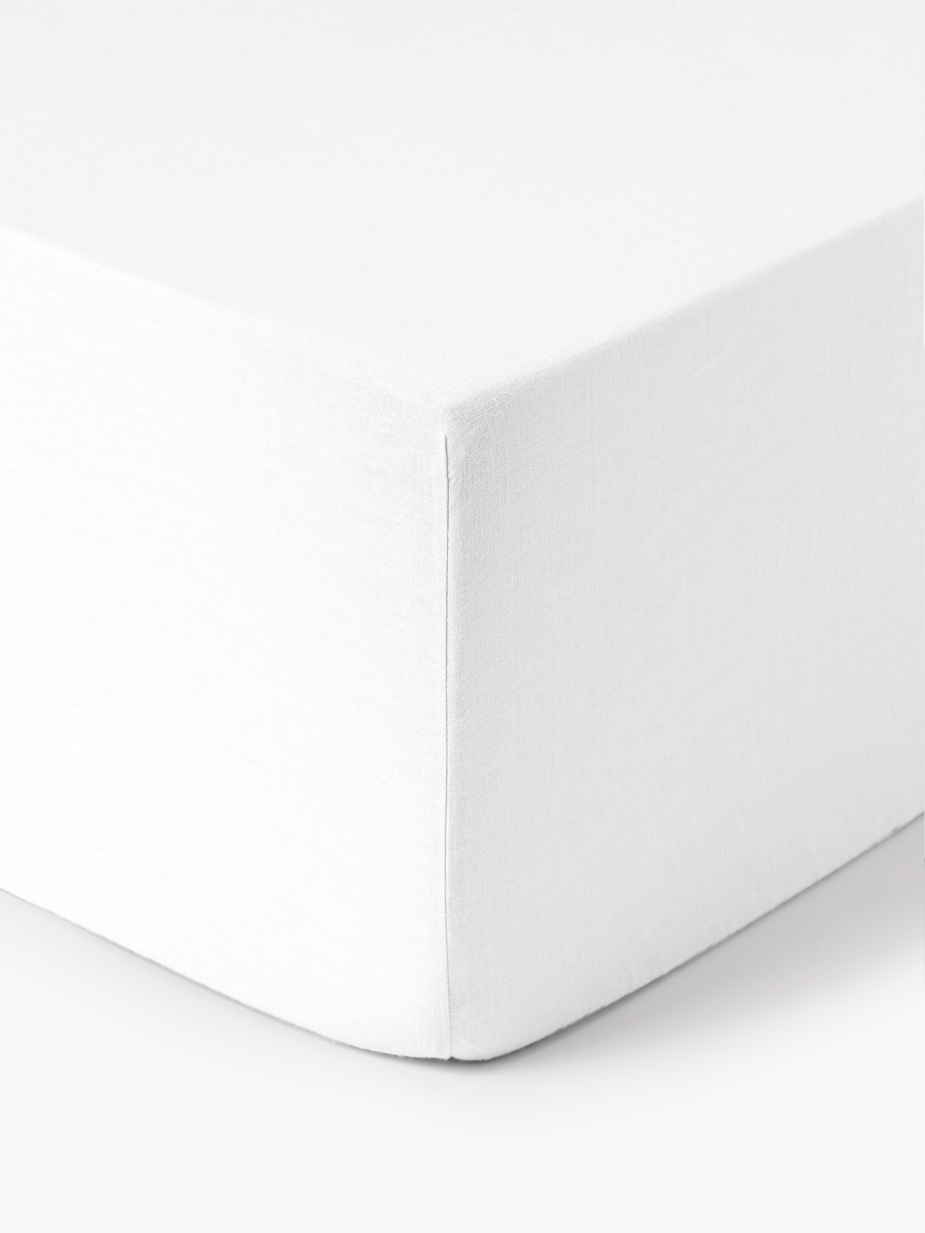 Boxspring-Spannbettlaken Airy, gewaschenes Leinen