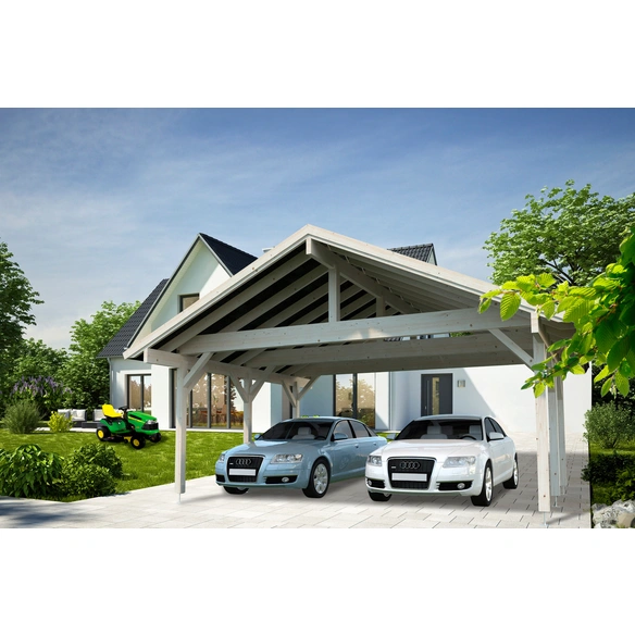Carport »Robert«, Aufstellmaße BxTxH: 635 x 510 x 363 cm, lackiert, Holz