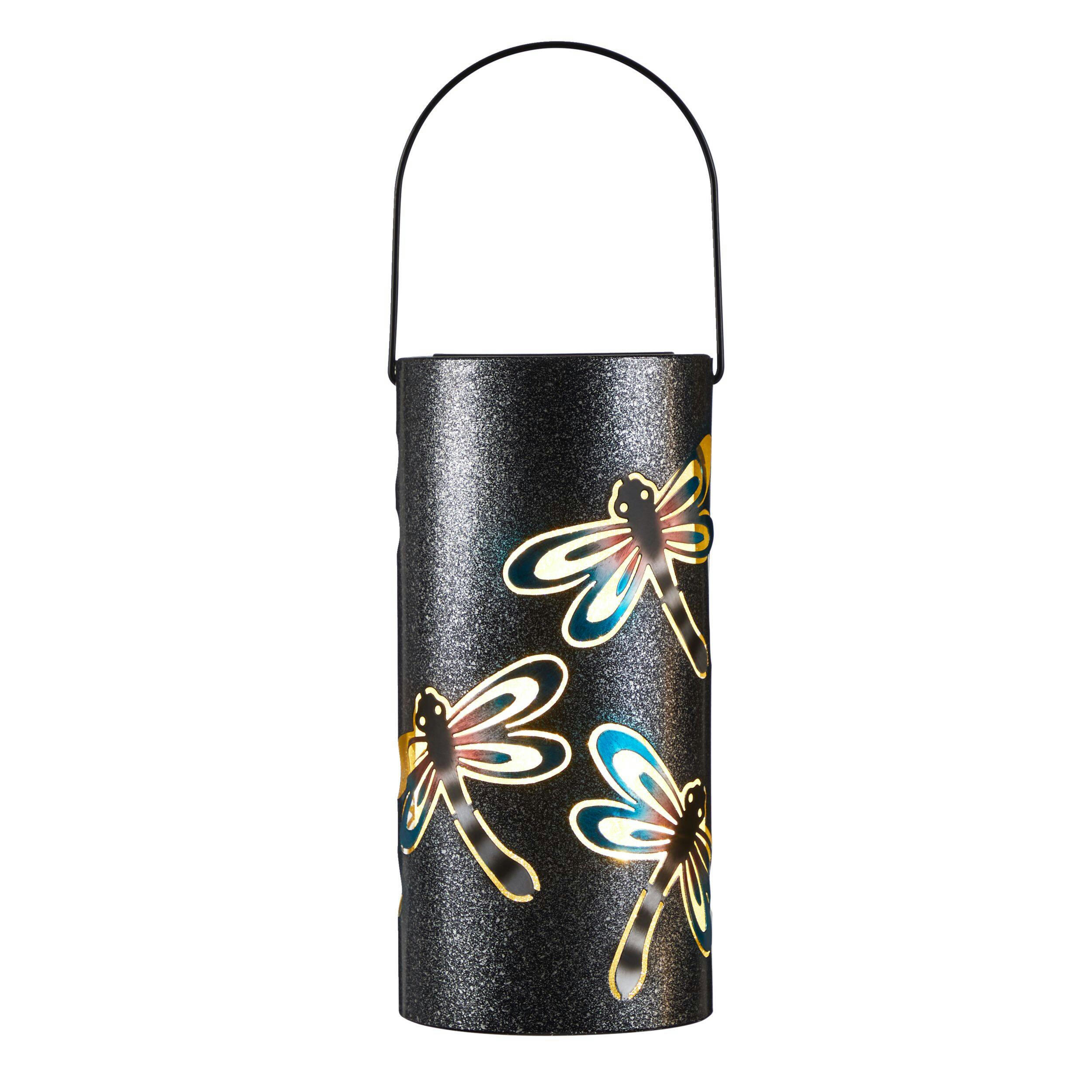For Living Outdoor Lantern, 9.06-in, Metal Dragonfly