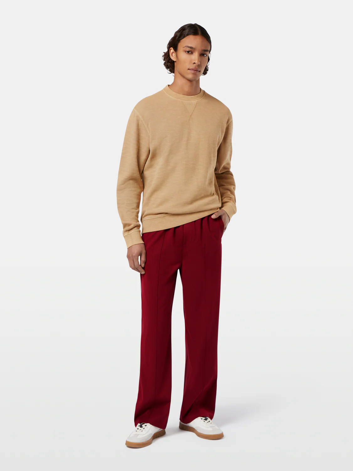 Tape-Trimmed Straight Fit Track Pant