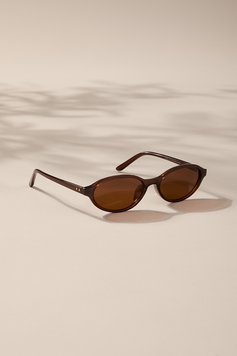 Zoey Slim Oval Sunglasses
