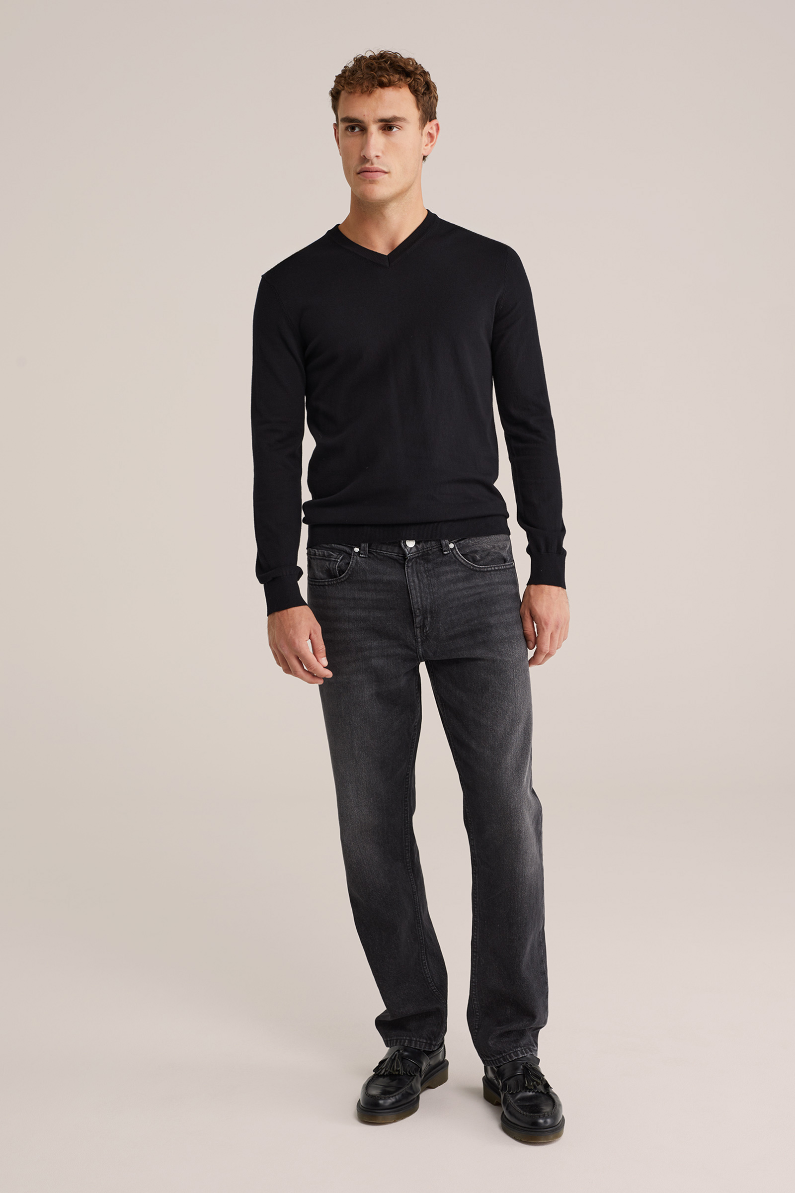 Heren Slim fit trui van zacht katoenmix