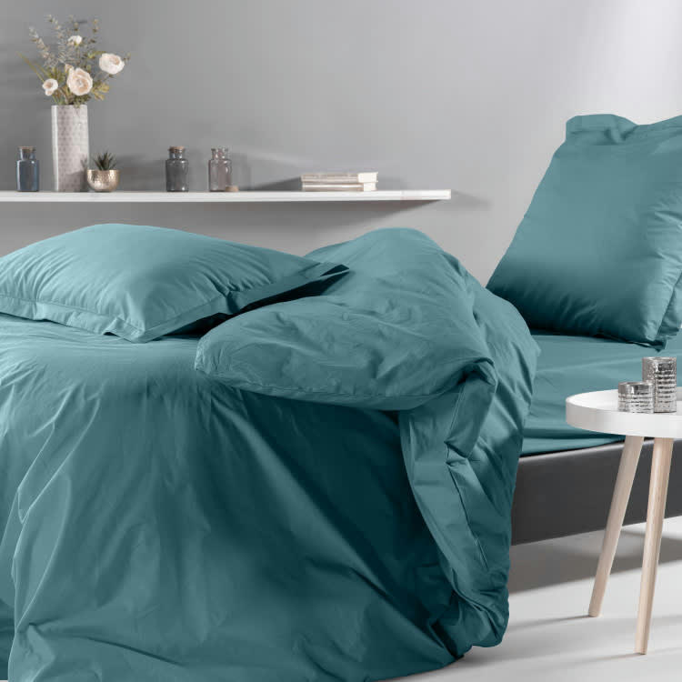 PERCALE MONTELEONE - Housse de couette en Percale Terracotta 260x240 cm cm