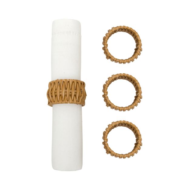ARGOLA PARA GUARDANAPO CONJUNTO COM 4 PEÇAS TAÍBA