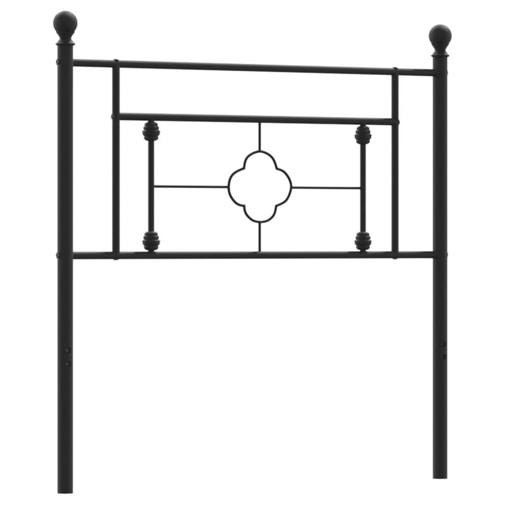 Wezgłowie Czarny 100 cm Stal vidaXL