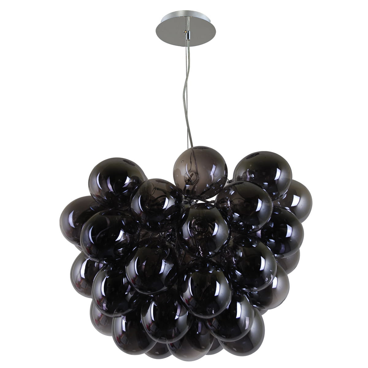 Lampa wisząca chromowana czarna Bento 8xG9x28W wym: 120x50x50 cm Italux