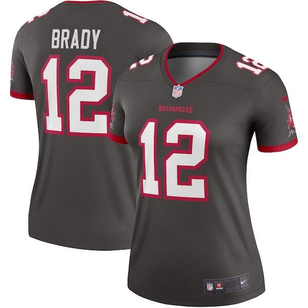 Tom Brady Tampa Bay Buccaneers Nike Women's Alternate Legend Jersey - Pewter/Red
