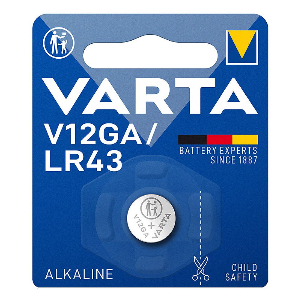 KNAPPCELLEBATTERI VARTA V12GA LR43 1,5V