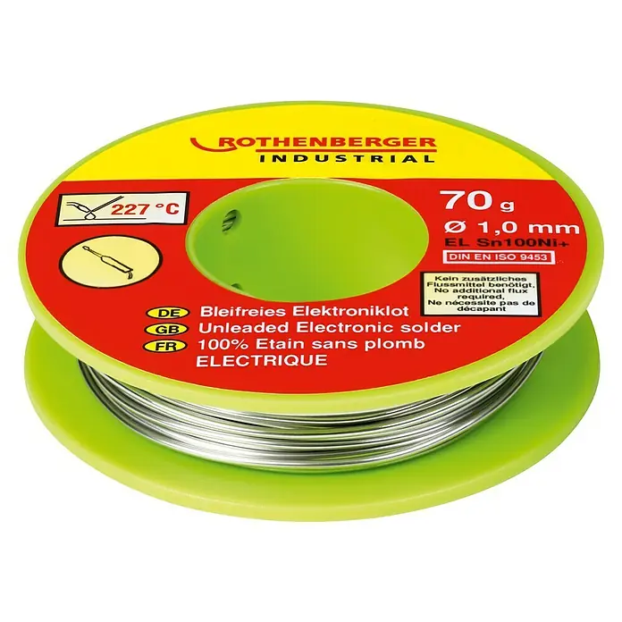 LODDETINN ELEKTRONIKK ROTHENBERGER INDUSTRIAL Ø1MM 70G BLYFRI